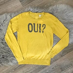 NWT Halogen Nordstrom Yellow Oui Sweater